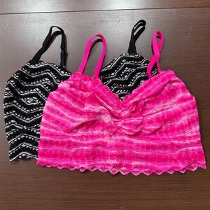 Victoria's Secret Pink and Black Lace Bralette from PINK Collection